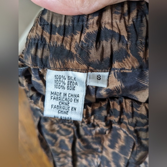 Silk maxi skirt leopard print size Small - Picture 3 of 4